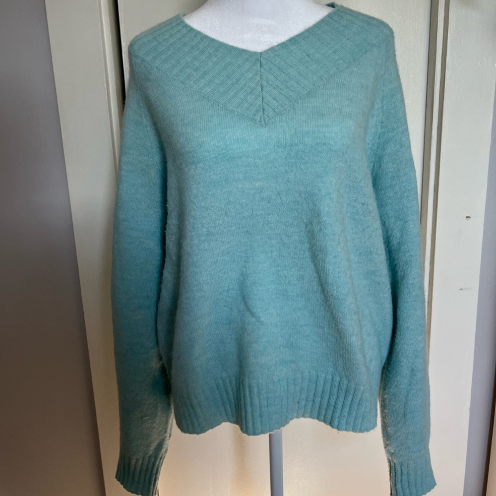 Blue V-Neck Sweater